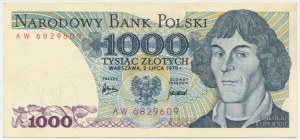 1.000 złotych 1975 - AW - wyjątkowo rzadkie