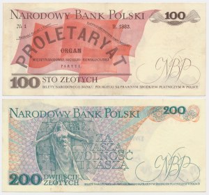 Zestaw, 100-200 złotych 1976 - AT i AE (2 szt.) - rzadsze serie