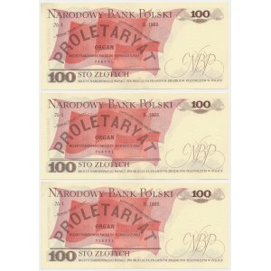 100 złotych 1976 - CT (3 szt.)