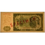 50 złotych 1948 - SPECIMEN - A 12334567/8901234 - PMG 64