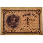 1 złoty 1919 - S.6 A - PMG 63 - RZADKI WARIANT