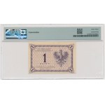 1 złoty 1919 - S.6 A - PMG 63 - RZADKI WARIANT