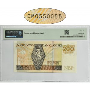 200 złotych 2015 - CM 0550055 - PMG 66 EPQ - ciekawy numer