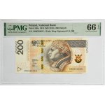 200 złotych 2015 - CM 0550055 - PMG 66 EPQ - ciekawy numer