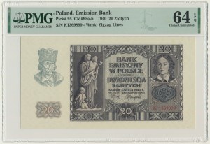 20 złotych 1940 - K - PMG 64 EPQ