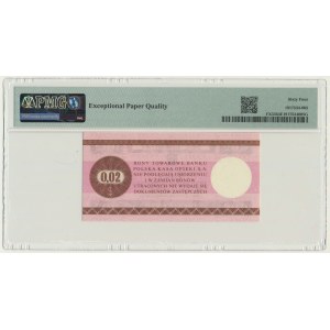 Pewex, 2 centy 1979 - HO - mały - PMG 64 EPQ