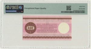 Pewex, 2 centy 1979 - HO - mały - PMG 64 EPQ