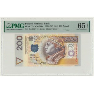 200 złotych 1994 - AA - PMG 65 EPQ