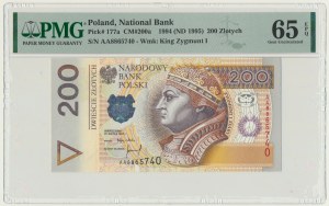 200 złotych 1994 - AA - PMG 65 EPQ