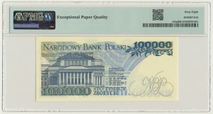 100.000 złotych 1990 - A - PMG 68 EPQ - pierwsza seria
