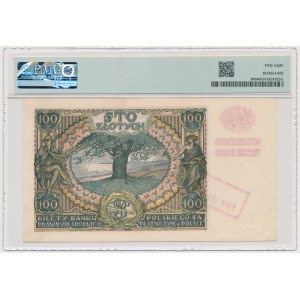 100 złotych 1934(9) z ORYGINALNYM przedrukiem - Ser.C.E. - PMG 58