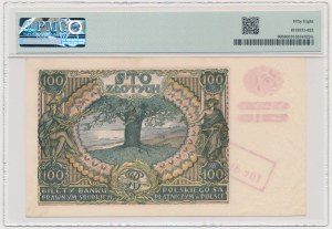100 złotych 1934(9) z ORYGINALNYM przedrukiem - Ser.C.E. - PMG 58