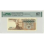 50.000 złotych 1989 - N 0000508 - PMG 67 EPQ - niski numer seryjny