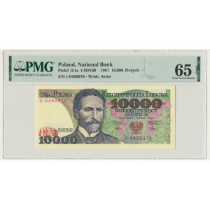 10.000 złotych 1987 - U - PMG 65 EPQ
