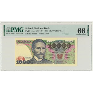10.000 złotych 1987 - R - PMG 66 EPQ
