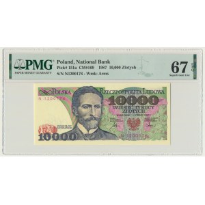 10.000 złotych 1987 - N - PMG 67 EPQ