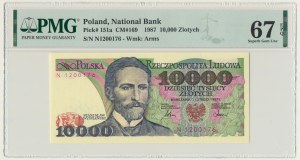 10.000 PLN 1987 - N - PMG 67 EPQ