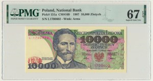 10,000 PLN 1987 - L - PMG 67 EPQ