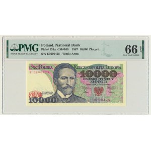 10.000 złotych 1987 - E - PMG 66 EPQ