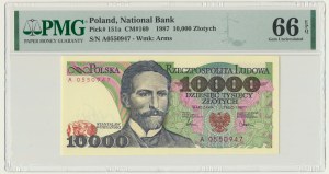 10.000 PLN 1987 - A - PMG 66 EPQ