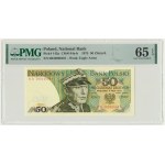50 złotych 1975 - BD 0000461 - PMG 65 EPQ - niski numer seryjny