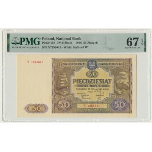 50 złotych 1946 - N - PMG 67 EPQ