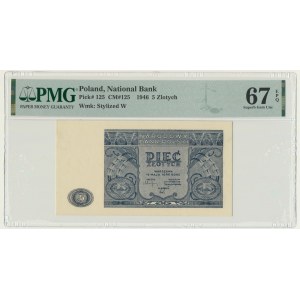 5 złotych 1946 - PMG 67 EPQ