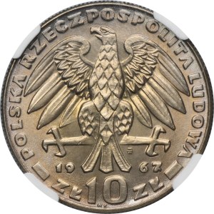10 złotych 1967 Karol Świerczewski - NGC MS64