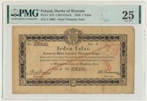 1 talar 1810 - Badeni - ze stemplem - PMG 20 - niski numer