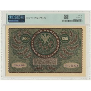 500 marek 1919 - I Serja BL - PMG 66 EPQ
