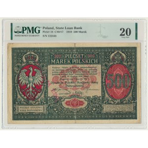 500 marek 1919 - Dyrekcja - PMG 20 - Bez wartości