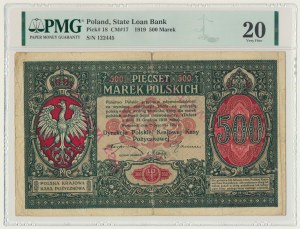 500 points 1919 - Direction - PMG 20 - Sans valeur
