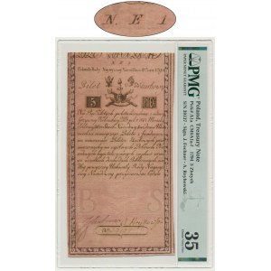 5 złotych 1794 - N.E 1. - PMG 35 - BARDZO RZADKA SERIA