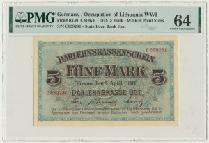 Kowno, 5 Mark 1918 - C - PMG 64