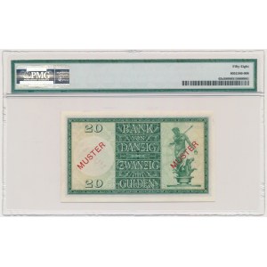 Danzig, 20 Gulden 1937 - SPECIMEN - PMG 58 - RARE
