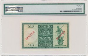 Danzig, 20 Gulden 1937 - SPECIMEN - PMG 58 - RARE