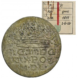 Sigismund III Vasa, Groschen Krakau 1611 - FORGERY FROM THE ERA, ex. Kałkowski
