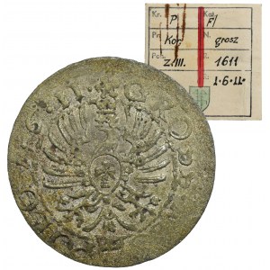Sigismund III Vasa, Groschen Krakau 1611 - FORGERY FROM THE ERA, ex. Kałkowski