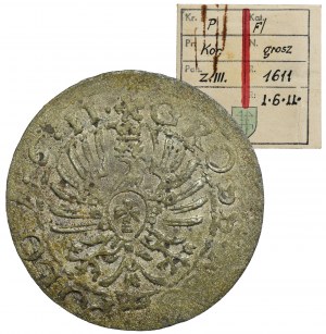 Sigismund III Vasa, Groschen Krakau 1611 - FORGERY FROM THE ERA, ex. Kałkowski