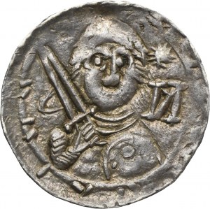 Vladislaus II the Exile, Denarius - Prince and Bishop, letter И