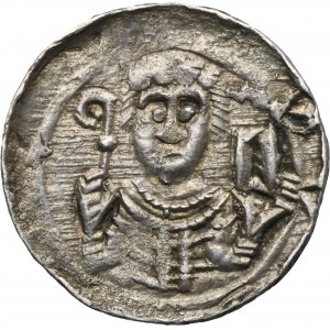Vladislaus II the Exile, Denarius - Prince and Bishop, letter И