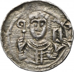 Vladislaus II the Exile, Denarius - Prince and Bishop, letter И