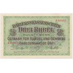 Posen, 3 Rubel 1916 - A 000953 - long clause - LOW NUMBER - RARE