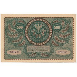 500 marek 1919 - II Serja G - rzadsza