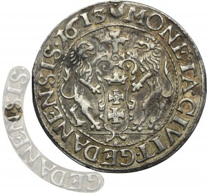 Sigismund III Vasa, 1/4 Thaler Danzig 1613 - RARE, GEDANEN•SIS