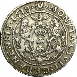 Sigismund III Vasa, 1/4 Thaler Danzig 1618 SA