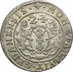Sigismund III Vasa, 1/4 Thaler Danzig 1624/3 - PR•