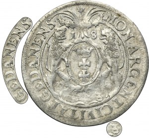 John II Casimir, 1/4 Thaler Danzig 1658/7 DL - RARE
