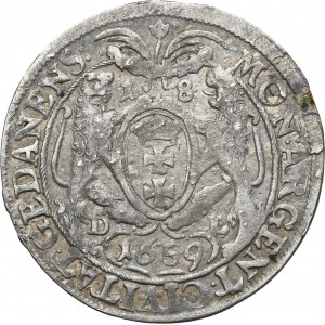 John II Casimir, 1/4 Thaler Danzig 1659 DL