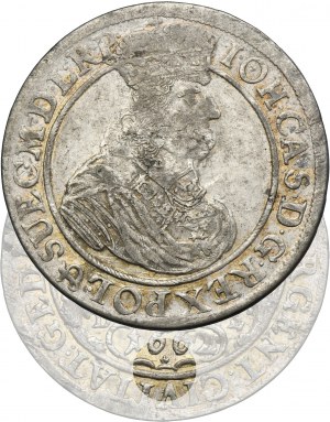 John II Casimir, 1/4 Thaler Danzig 1662 DL - RARE